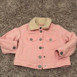 Baby Gap Pink Faux Fur Lined Jacket